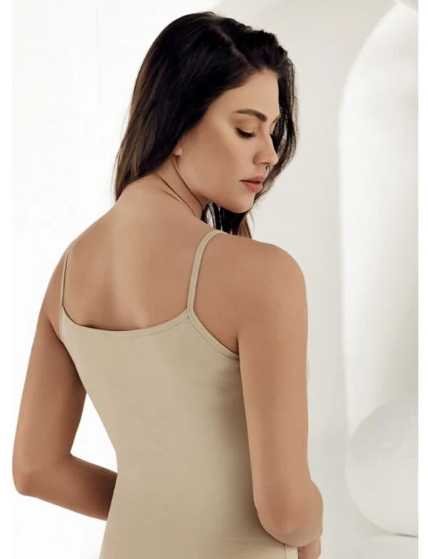 Kadın Likralı İp Askı Body Atlet Siyah