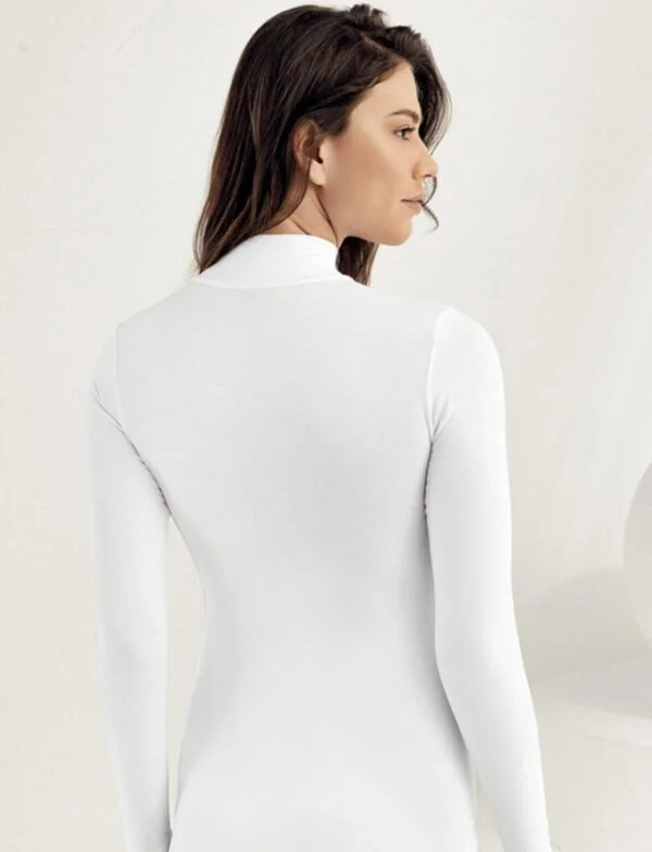 Kadın Balıkçı Yaka Uzun Kol Body Siyah