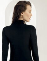 Kadın Balıkçı Yaka Uzun Kol Body Siyah