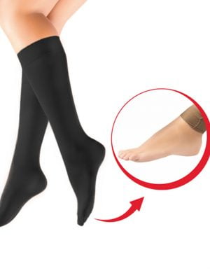 Pratik Dizaltı Çorap Abdest Çorabı Siyah