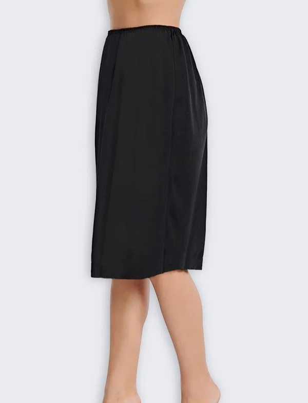 Dizaltı Etek Astarı Jüpon Midi Siyah