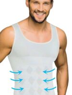 Erkek Korse Atlet Dikişsiz Mikrofiber Seamless Toparlayıcı Beyaz