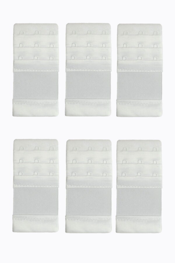 6 Adet Lastikli Agraf Sütyen Ek Kopça Geniş Ten