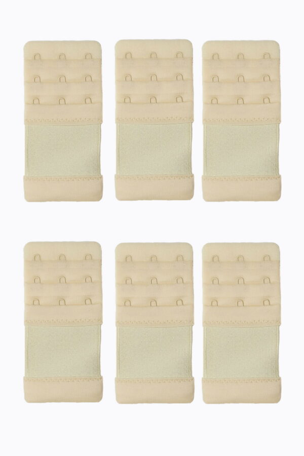 6 Adet Lastikli Agraf Sütyen Ek Kopça Geniş Ten