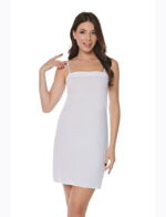 İnce Askılı Kısa Kombinezon Elbise Astarı Beyaz