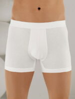 Erkek Likralı Boxer Gri