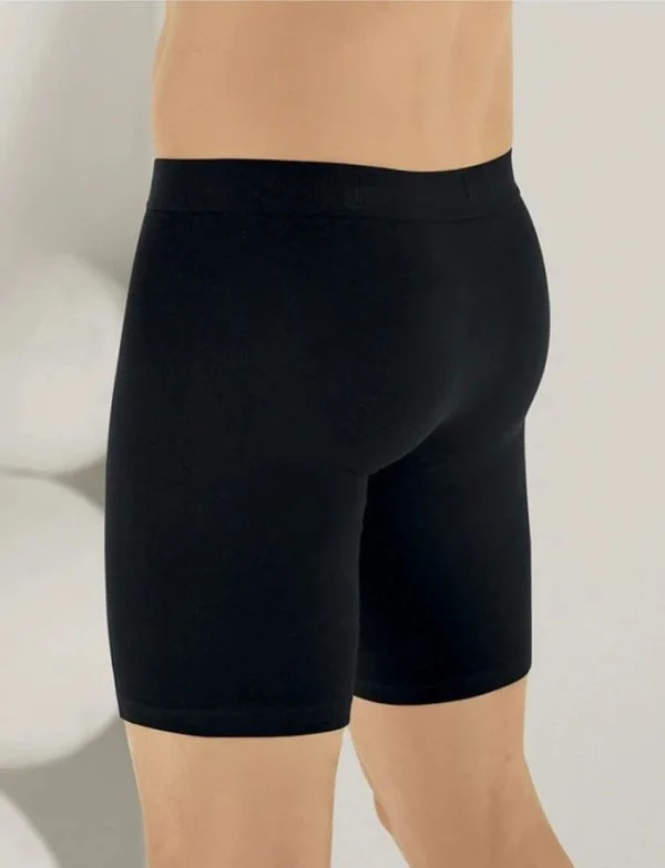 Erkek Likralı Uzun Paça Boxer Beyaz