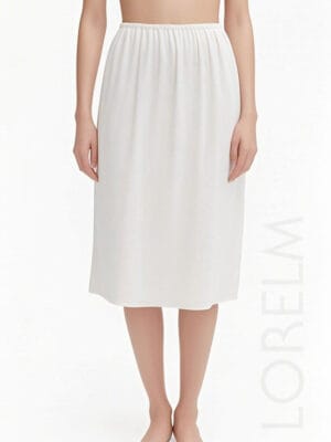 Pamuklu Dizaltı Jüpon Etek Astarı Ten