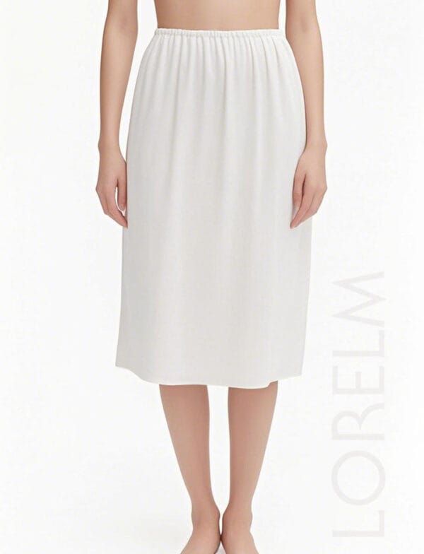 Pamuklu Dizaltı Jüpon Etek Astarı Ten