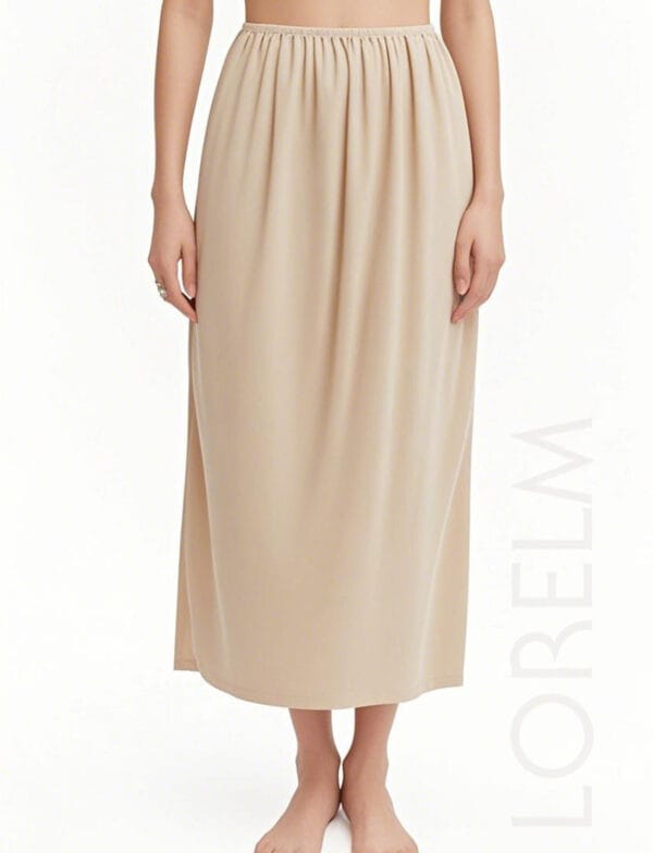 Pamuklu Uzun Tam Boy Jüpon Etek Astarı Ten