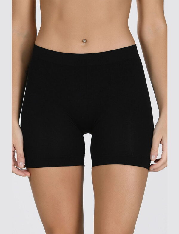 Kadın Kısa Şort Jüpon Boxer Beyaz Micro Seamless