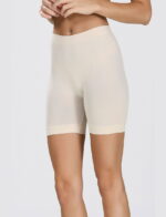 Kadın Kısa Şort Jüpon Boxer Beyaz Micro Seamless