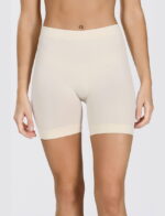 Kadın Kısa Şort Jüpon Boxer Beyaz Micro Seamless