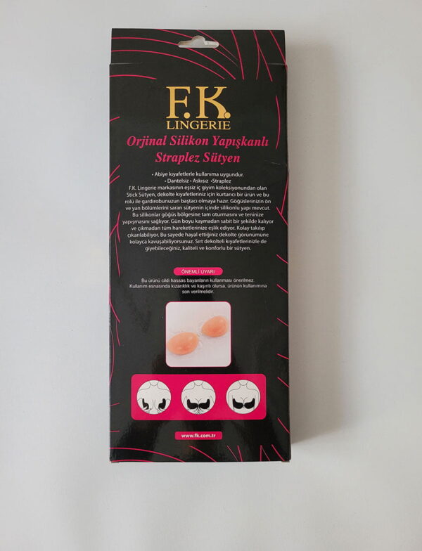 Silikon Sütyen Yapışkanlı Görünmez Askısız Ten Rengi Nude Color