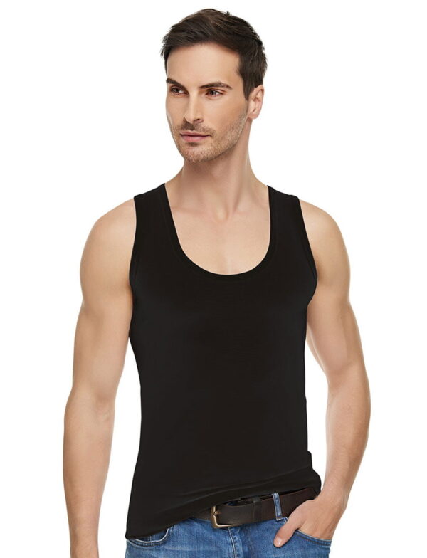 Erkek Penye Atlet Siyah