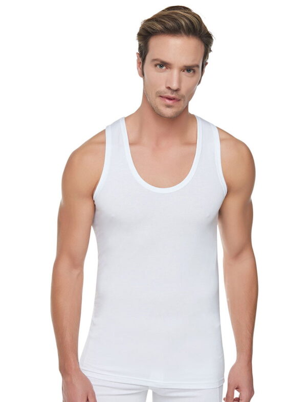 Erkek Ribana Atlet Beyaz