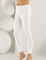 Kadın Düz Uzun Tayt Beyaz