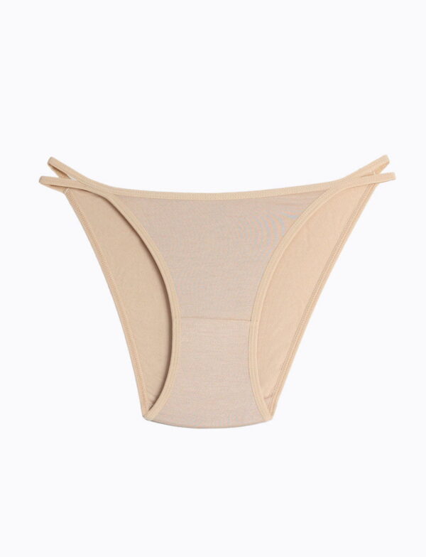 Yanı İpli Bikini Kalıp Külot Beyaz