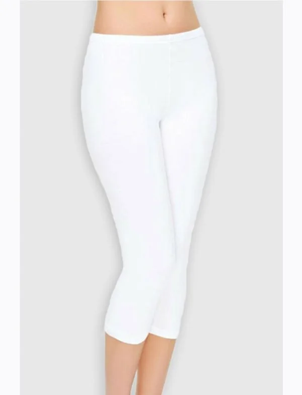 Dizaltı Kapri Tayt Yumuşak Viskon Likralı Siyah