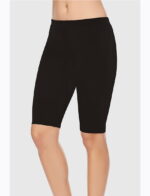 Dizüstü Kısa Tayt Yumuşak Viskon Likralı Siyah