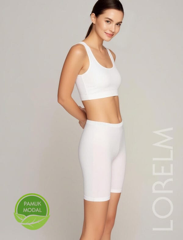 Kısa Tayt Yumuşak Penye Pamuk Modal