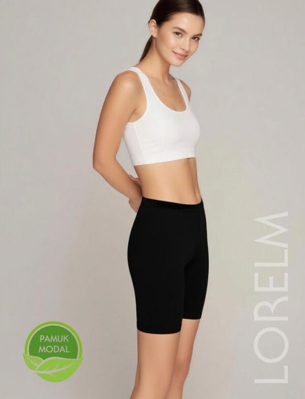 Kısa Tayt Yumuşak Penye Pamuk Modal