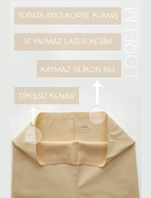 Lazer Kesim Korse Paçalı Kıyafet İçi Toparlayıcı Astar