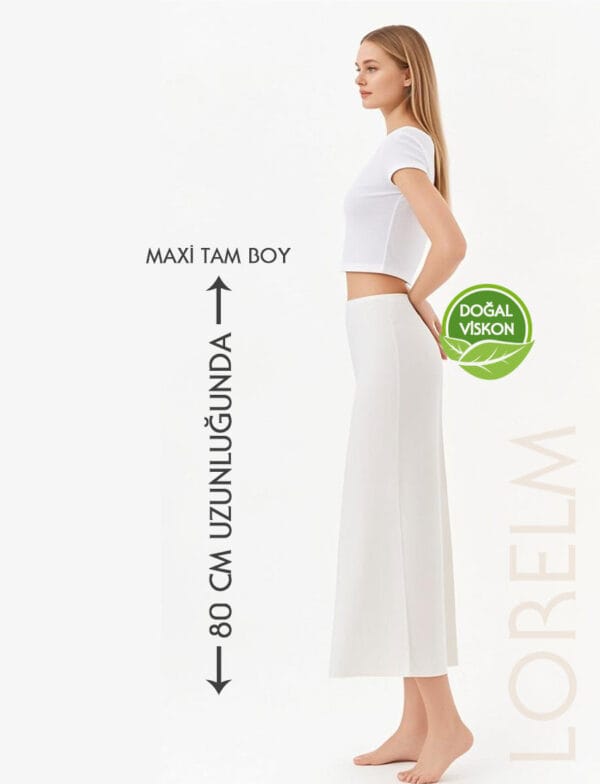 Uzun Etek Astarı Tam Boy Doğal Viskon Penye 80 cm
