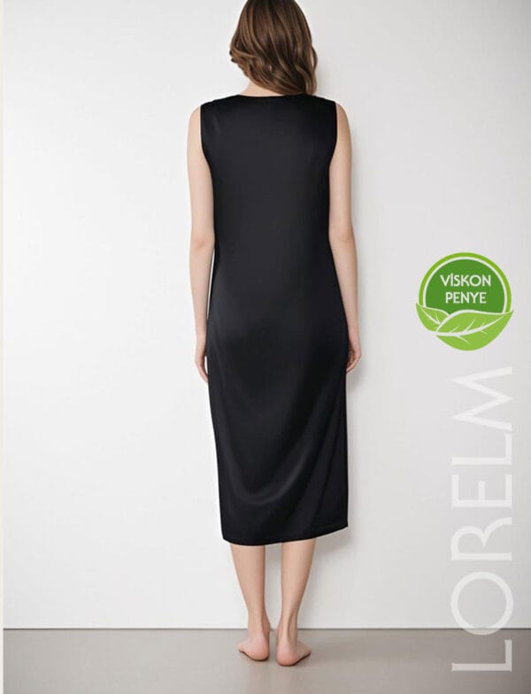 Sıfır Kol Penye Uzun Kombinezon Elbise Astarı