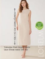 Sıfır Kol Penye Uzun Kombinezon Elbise Astarı