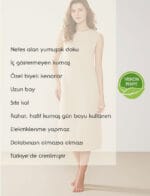 Sıfır Kol Penye Uzun Kombinezon Elbise Astarı