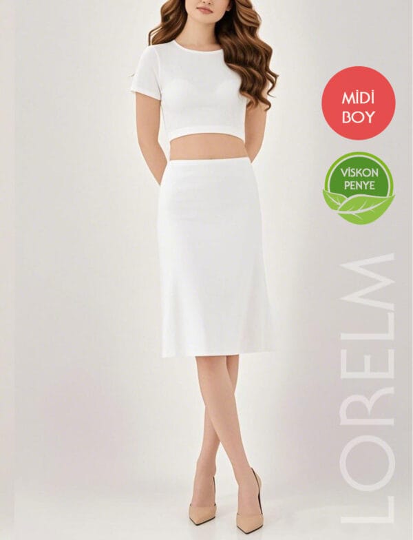 Midi Boy Penye Jüpon Etek Astarı