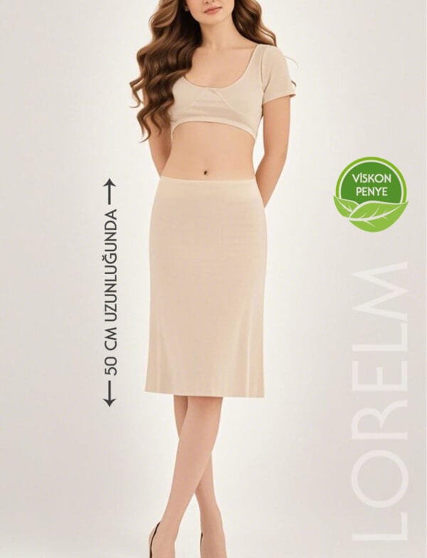 Midi Boy Penye Jüpon Etek Astarı