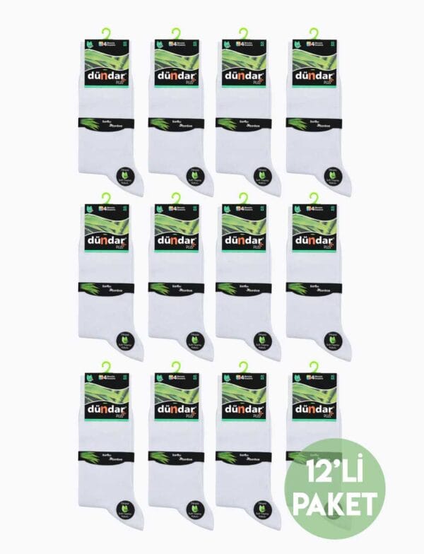 DÜNDAR 12'li Erkek Bambu Çorap 4 Mevsim