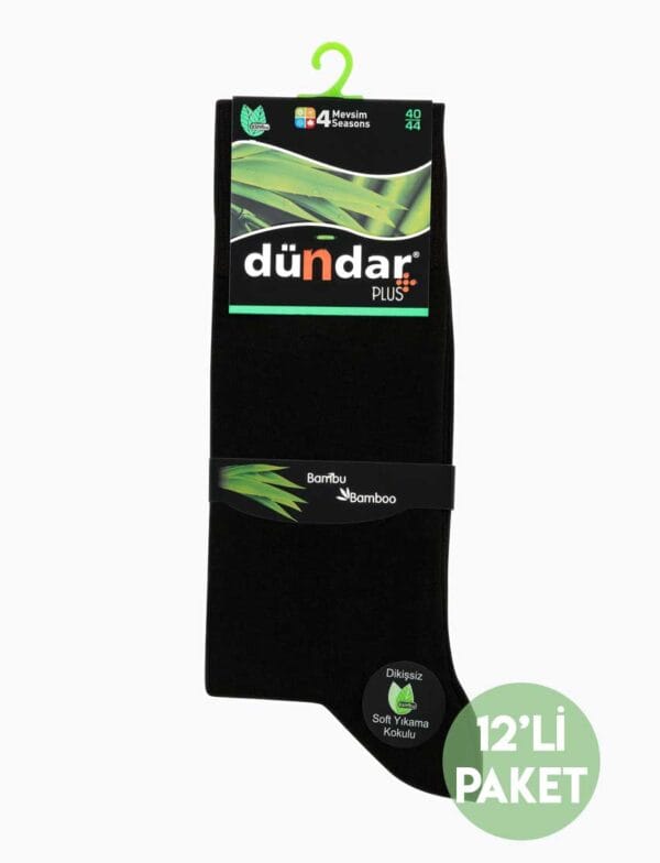 DÜNDAR 12'li Erkek Bambu Çorap 4 Mevsim