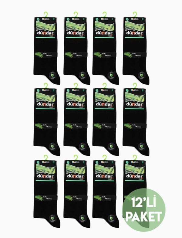 DÜNDAR 12'li Erkek Bambu Çorap 4 Mevsim
