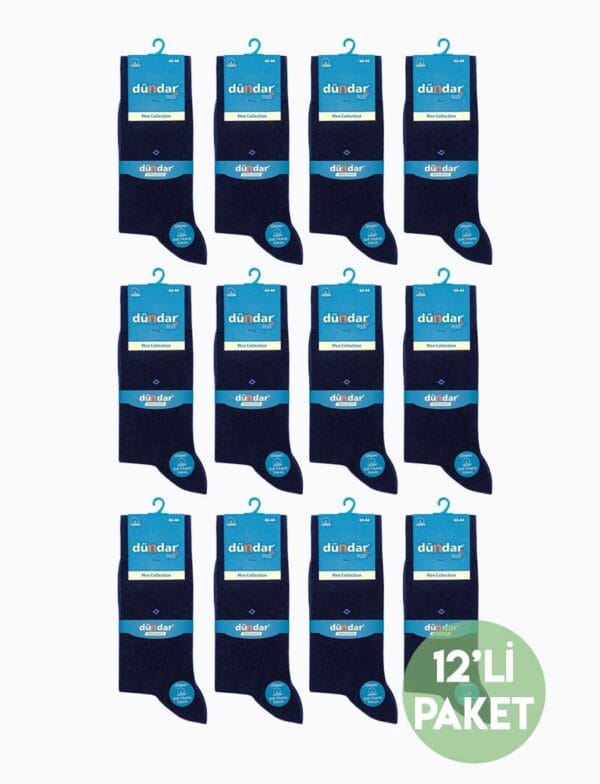 DÜNDAR 12'li Erkek Pamuk Çorap 4 Mevsim