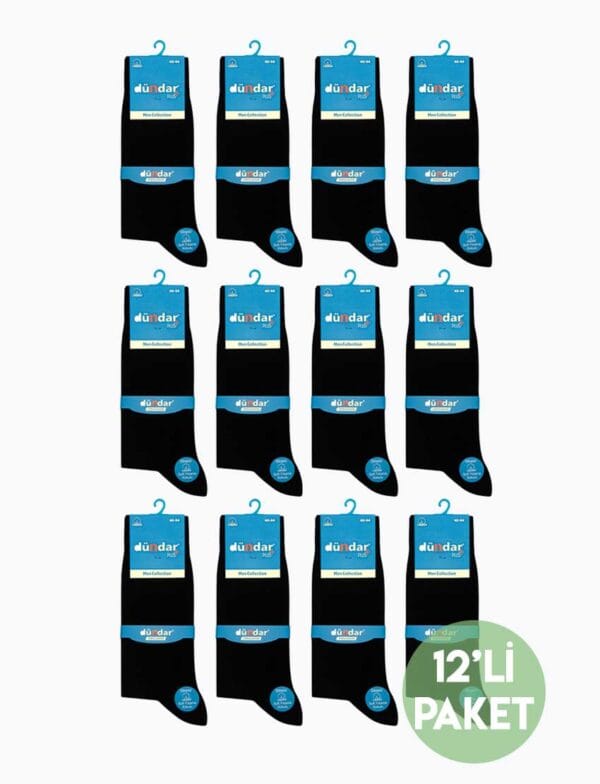 DÜNDAR 12'li Erkek Pamuk Çorap 4 Mevsim